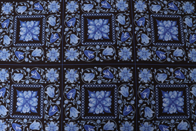 Блузочная ниагара софт 110гр/м.кв.Этника Синий/черный - изображение