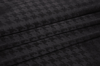 Подклад вискоза-жаккард 93гр/м.кв.Т 924 тетрис Черный - изображение
