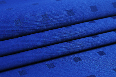 Столовая ткань Журавинка кубик Синий 4/250805 - изображение