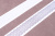 Репсовая лента 25мм с рисунком Кружево Белый/Серый