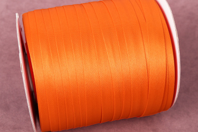 Атласная косая бейка 15мм Оранжевый 6050 - изображение