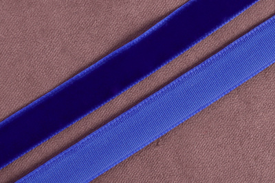 Лента бархатная 10мм Синий 8568 - изображение