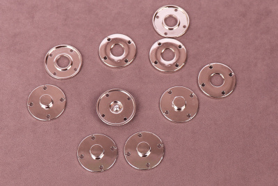 Кнопки  пришивные 25мм металл Никель 5шт - изображение