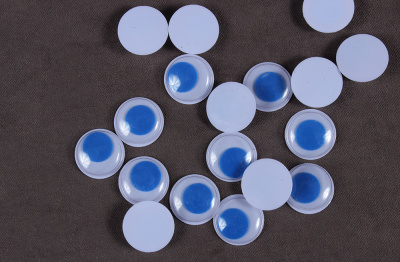 Глазки двигающиеся 15мм круглые Синие - изображение