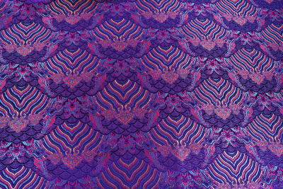 Шелк-жаккард волны Фиолетовый - изображение