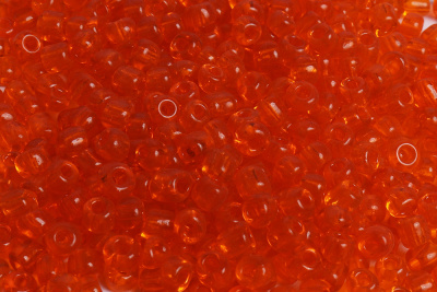 Бисер 7/0 прозрачный Оранжевый - изображение