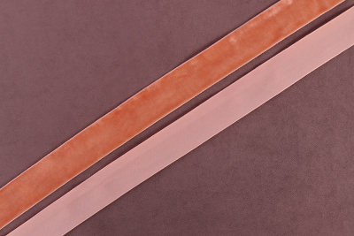 Лента бархатная 20мм Св.Оранжевый 8517 - изображение