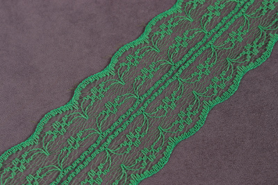 Кружево 45мм капроновое Зеленый - изображение