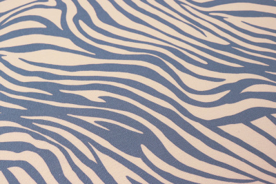 Лен принт 2821 Абстракция Молочный/пыльно-голубой - изображение
