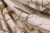 Портьера с рисунком Листья серо-коричневые на бежевом