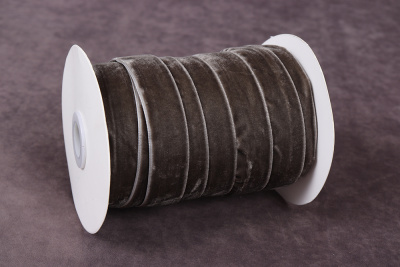 Лента бархатная 20мм Серый 8608 - изображение
