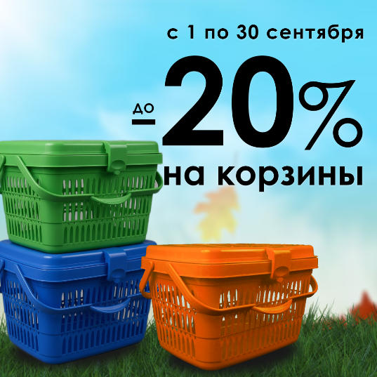 КОРЗИНЫ СО СКИДКОЙ 20%