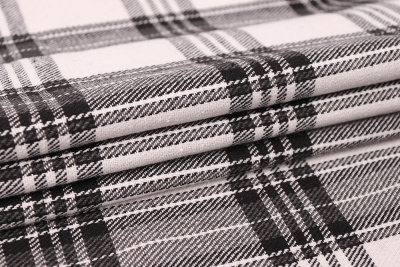 Клетка костюмно-пальтовая 8817 Белый/черный - изображение