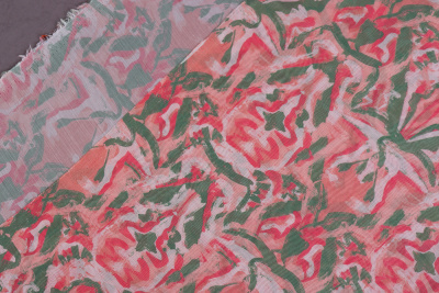 Ткань плательная туаль Абстракция Персиковый - изображение