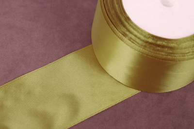 Лента атласная 50мм Оливковый 018 - изображение