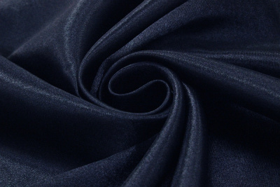 Креп-сатин однотонный Т.синий - изображение