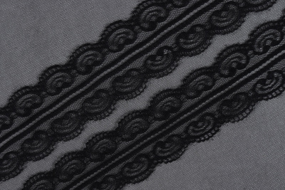 Кружево 45мм капроновое Черный №2 - изображение