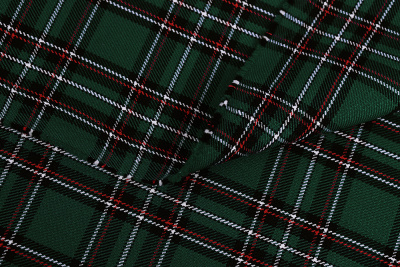 Клетка костюмная 24379 Т.зеленый/белый/красный - изображение