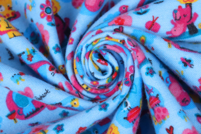 Фланель детская 90см Африка на голубом - изображение