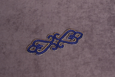 Термоаппликация с пайетками Орнамент Синий/золото 8577 - изображение