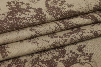 Лен-вискоза 3148 Флора Бежевый - изображение