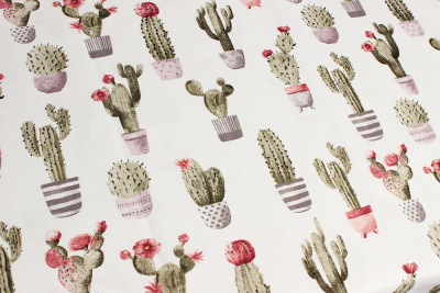 Интерьерная ткань DUCK с тефлоновым покрытием кактусы - изображение