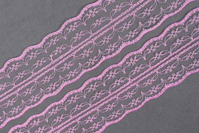 Кружево 45мм капроновое  Яр.Розовый - изображение