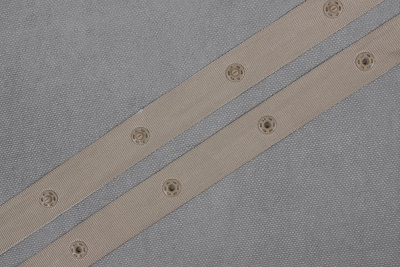 Кнопки пришивные потайные на ленте 20мм Бежевый - изображение