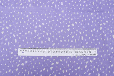 Ткань плательно-блузочная 16608 Пятна белые на сиреневом - изображение