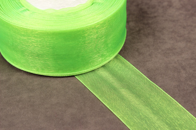 Лента-органза 30мм Зеленый 131 - изображение