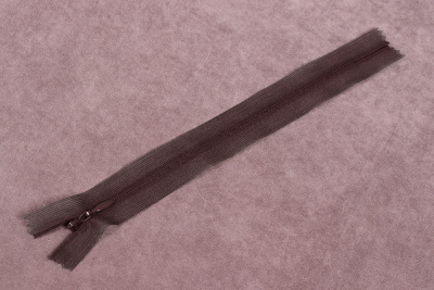 Молния потайная 20см на сетке Коричневый 292 - изображение