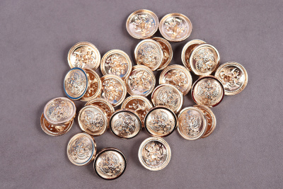 Пуговица 23мм на ножке МЕ354 металл Герб РФ Золото - изображение