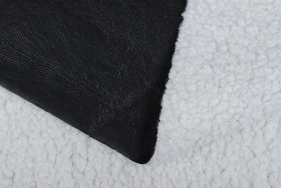 Мех-дубленка Черный/молочный - изображение