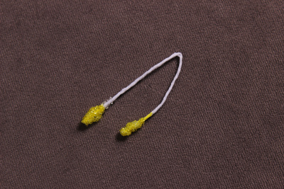 Тычинки 6см стеклярус Желтый - изображение