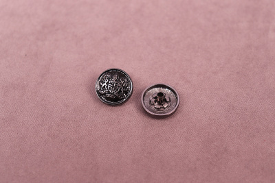 Кнопки пробивные 15мм декоративная Герб Т.Никель/черный - изображение