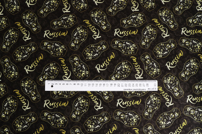 Кашемир Матрешки на черном - изображение