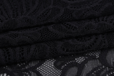 Гипюр-стрейч Черный - изображение