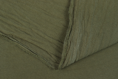 Хлопок стоунвош 8020 Хаки - изображение