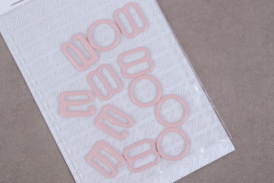 Комплект фурнитуры для нижнего белья 10мм металл Пудровый - изображение