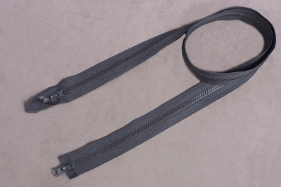 Молния 110см разъёмная трактор 2 бегунка Т5 Т.Серый - изображение