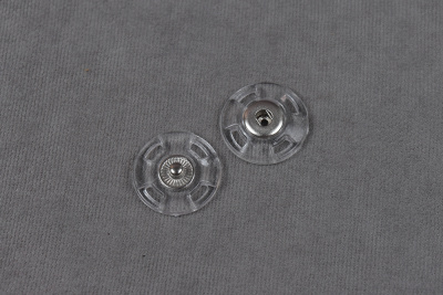 Набор кнопок пришивных потайных 21мм Прозрачный 5шт - изображение