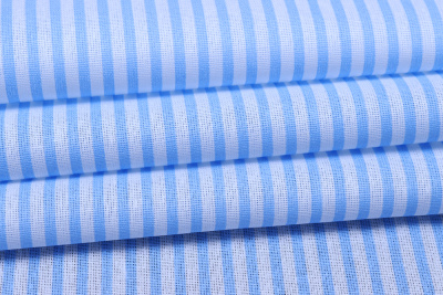 Бязь набивная 150 Ив 120 г/м2 Голубая полоса - изображение