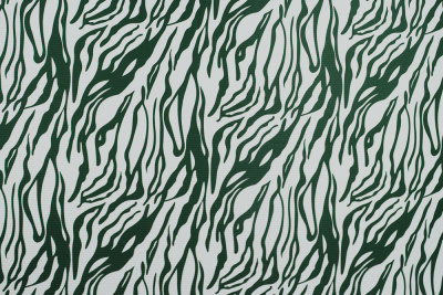 Трикотаж лапша Абстракция Молочный/хаки - изображение