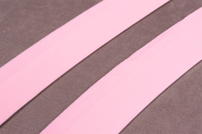 Тесьма эластичная 40мм с двойным краем Св.Розовый - изображение