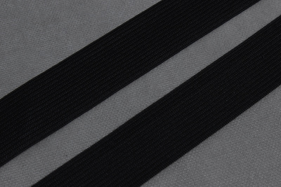 Тесьма эластичная 25мм Стандарт Черный - изображение