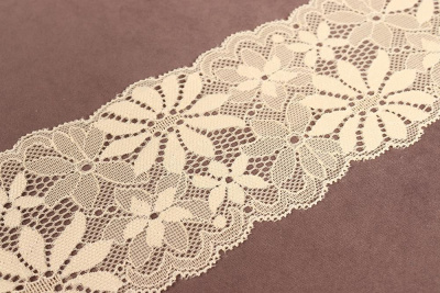 Кружево 70мм эластичное Кремовый - изображение