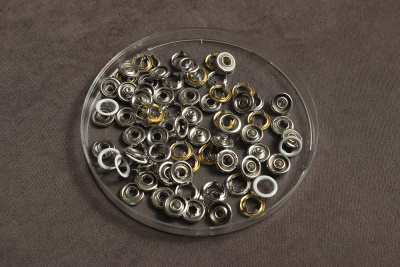 Кнопки пробивные 9,5мм рубашечные/кольцо Белый - изображение