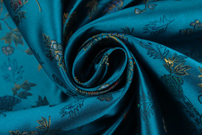 Жаккард монгольский Т.бирюза - изображение