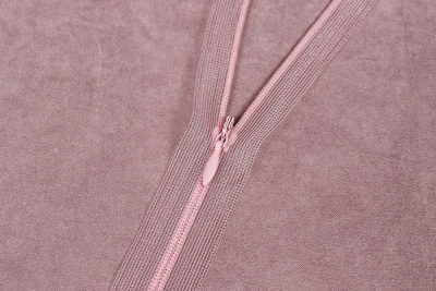 Молния потайная 20см на сетке Пыльно розовый 135 - изображение