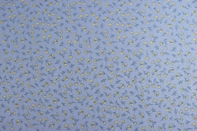 Перкаль плательная Цветы на голубом - изображение